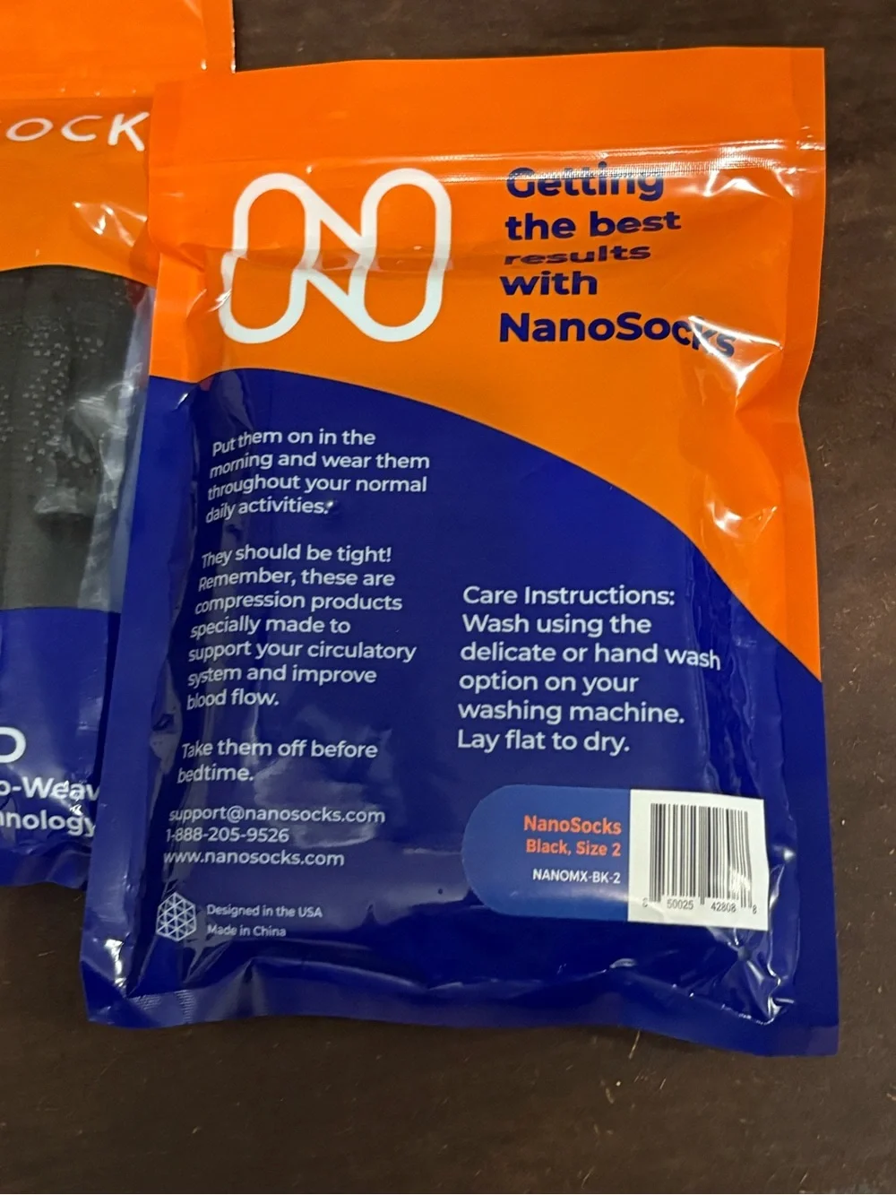 NanoSocks compression socks set of 2 pair